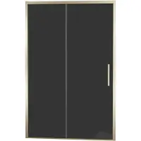 Balmani Senses Design porte coulissante réversible 120 cm x 210 cm verre fumé, Profil Brushed Champagne Gold, coating inclus