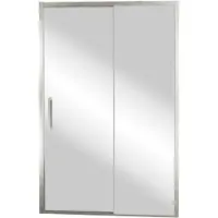 Balmani Senses Design porte coulissante à droite 160 cm x 210 cm verre Miroir Reflex, Profil Brushed CoolMetal