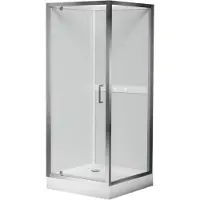 Luca Varess Talan cabine de douche avec portes pivotantes 90 x 90 cm verre transparent profil chrome mat