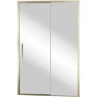 Balmani Senses Design porte coulissante à droite 160 cm x 210 cm verre Miroir Reflex, Profil Brushed Champagne Gold
