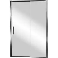 Balmani Senses Design porte coulissante à droite 120 cm x 210 cm verre Miroir Reflex, Profil chrome