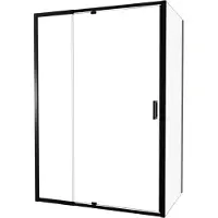 Luca Varess Vidor Telescope paroi de douche avec porte pivotante et paroi latérale fixe 140 x 90 cm verre transparent profil noir mat