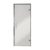 Balmani Senses Design porte pivotante à droite 90 cm x 210 cm verre Miroir Reflex, Profil chrome, coating inclus