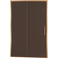 Balmani Senses Design porte coulissante réversible 120 cm x 210 cm verre Bronze, Profil Brushed Rosegold