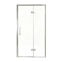Balmani Senses Design porte pivotante à droite 120 cm x 210 cm verre transparent, Profil chrome, coating inclus