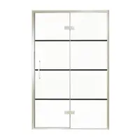 Balmani Senses Design porte pivotante à droite 140 cm x 210 cm verre Lined, Profil Brushed CoolMetal, coating inclus