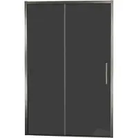 Balmani Senses Design porte coulissante réversible 140 cm x 210 cm verre fumé, Profil Brushed GunMetal, coating inclus