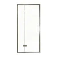 Balmani Senses Design porte pivotante à gauche 100 cm x 210 cm verre transparent, Profil Brushed GunMetal, coating inclus