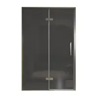 Balmani Senses Design porte pivotante à gauche 140 cm x 210 cm verre fumé, Profil Brushed GunMetal, coating inclus