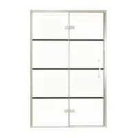 Balmani Senses Design porte pivotante à gauche 140 cm x 210 cm verre Lined, Profil Brushed CoolMetal