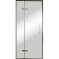 Balmani Senses Design porte pivotante à gauche 100 cm x 210 cm verre Miroir Reflex, Profil Brushed GunMetal, coating inclus