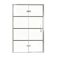 Balmani Senses Design porte pivotante à gauche 140 cm x 210 cm verre Lined, Profil chrome