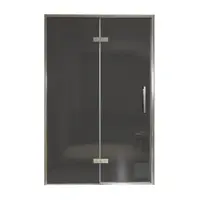 Balmani Senses Design porte pivotante à gauche 140 cm x 210 cm verre fumé, Profil chrome, coating inclus