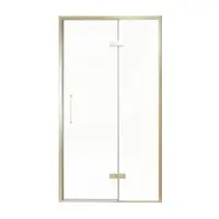 Balmani Senses Design porte pivotante à droite 120 cm x 210 cm verre transparent, Profil Brushed Champagne Gold, coating inclus