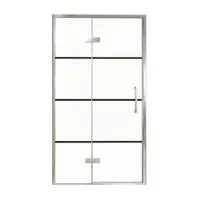 Balmani Senses Design porte pivotante à gauche 120 cm x 210 cm verre Lined, Profil chrome