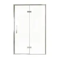 Balmani Senses Design porte pivotante à droite 140 cm x 210 cm verre transparent, Profil chrome, coating inclus