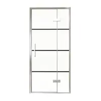 Balmani Senses Design porte pivotante à droite 100 cm x 210 cm verre Lined, Profil chrome