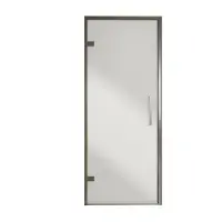 Balmani Senses Design porte pivotante à gauche 90 cm x 210 cm verre Miroir Reflex, Profil Brushed GunMetal, coating inclus