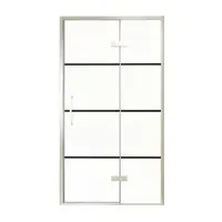 Balmani Senses Design porte pivotante à droite 120 cm x 210 cm verre Lined, Profil Brushed CoolMetal