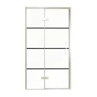 Balmani Senses Design porte pivotante à gauche 120 cm x 210 cm verre Lined, Profil Brushed CoolMetal