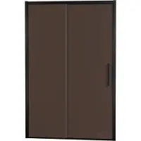 Balmani Senses Design porte coulissante réversible 160 cm x 210 cm verre Bronze, Profil noir, coating inclus
