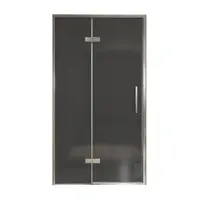 Balmani Senses Design porte pivotante à gauche 120 cm x 210 cm verre fumé, Profil chrome