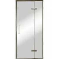 Balmani Senses Design porte pivotante à droite 100 cm x 210 cm verre Miroir Reflex, Profil Brushed GunMetal, coating inclus
