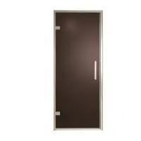Balmani Senses Design porte pivotante à gauche 90 cm x 210 cm verre Bronze, Profil Brushed CoolMetal, coating inclus