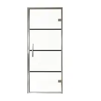 Balmani Senses Design porte pivotante à droite 90 cm x 210 cm verre Lined, Profil chrome, coating inclus