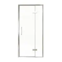 Balmani Senses Design porte pivotante à droite 100 cm x 210 cm verre transparent, Profil chrome, coating inclus