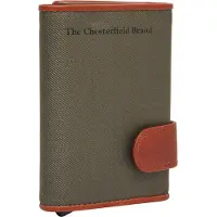 The Chesterfield Brand étui pour carte de crédit porte-monnaie Delsbo Cardholder Steel Green olive