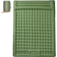 Markenlos Matelas de couchage Famanu pour 1 à 2 personnes - ultraléger, gonflable avec pompe à pied