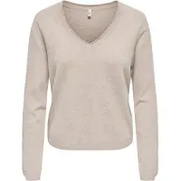 ONLY Pull-over 'ONLLOYAL' beige chiné