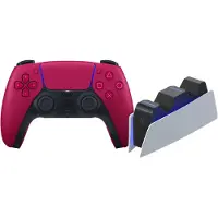 Sony PlayStation 5 DualSense Manette Sans Fil Cosmic Red + BlueBuilt Station de Charge