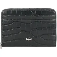 Lacoste Cuir porte-monnaie Zip Coin Wallet Sinople vert foncé