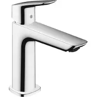 Hansgrohe Mitigeur de lavabo Logis 110 Fine CoolStart avec garniture d'écoulement à tirette, chrome, 1 pièce.