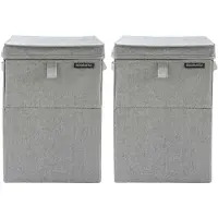 Brabantia Corbeilles à Linge Grey Lot de 2