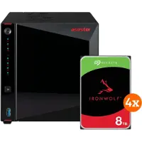 Asustor AS5404T + Seagate IronWolf 32 To (4 x 8 To)