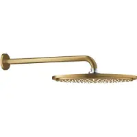 GROHE Ensemble douche de tête et bras 380 mm, 1 jet - Cool Sunrise brossé - 26066GN1