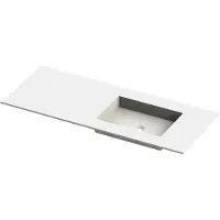 Balmani Tablo Stretto vasque asymétrique droite Solid Surface mat 135 x 55 cm