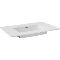 Storke Kera plan simple céramique blanc mat 85 x 52 cm, bonde incluse