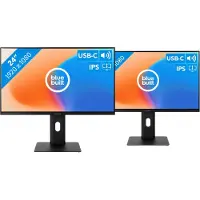 BlueBuilt Écran PC Full HD avec USB-C 24 Pouces Lot de 2
