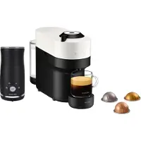 Krups Nespresso Vertuo Pop XN9201 Blanc Coco + Pierre Mousseur à Lait