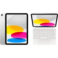 Apple iPad (2025) 11 inch 256 Go Wifi Argent + Magic Keyboard Folio AZERTY Blanc