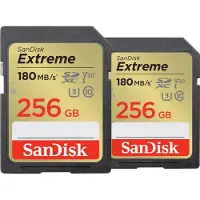 SanDisk SDXC Extreme 256 Go 130 Mo/s Lot de 2