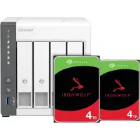 Qnap TS-433-4G + Seagate Ironwolf 8 To (2 x 4 To)