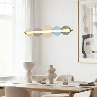 LumenXL Suspension design Movar avec LED et boules en verre colorées - dimmable par triac