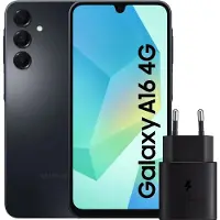 Samsung Galaxy A16 128 Go Noir 4G + Chargeur 25 W Noir