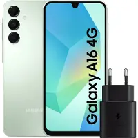 Samsung Galaxy A16 128 Go Vert 4G + Chargeur 25 W Noir