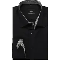 Venti Homme Venti Modern Fit Chemise noir, Faux uni